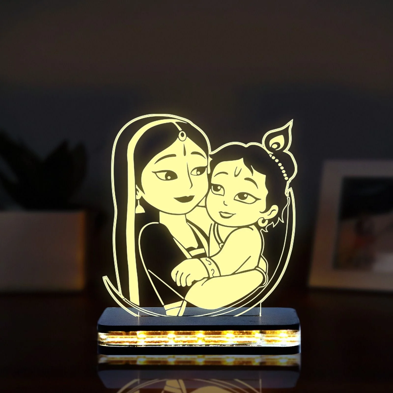 Giftkidukan TABLE LAMP29lord-shiva-plug Table Lamp (22 cm, yellow warm white)