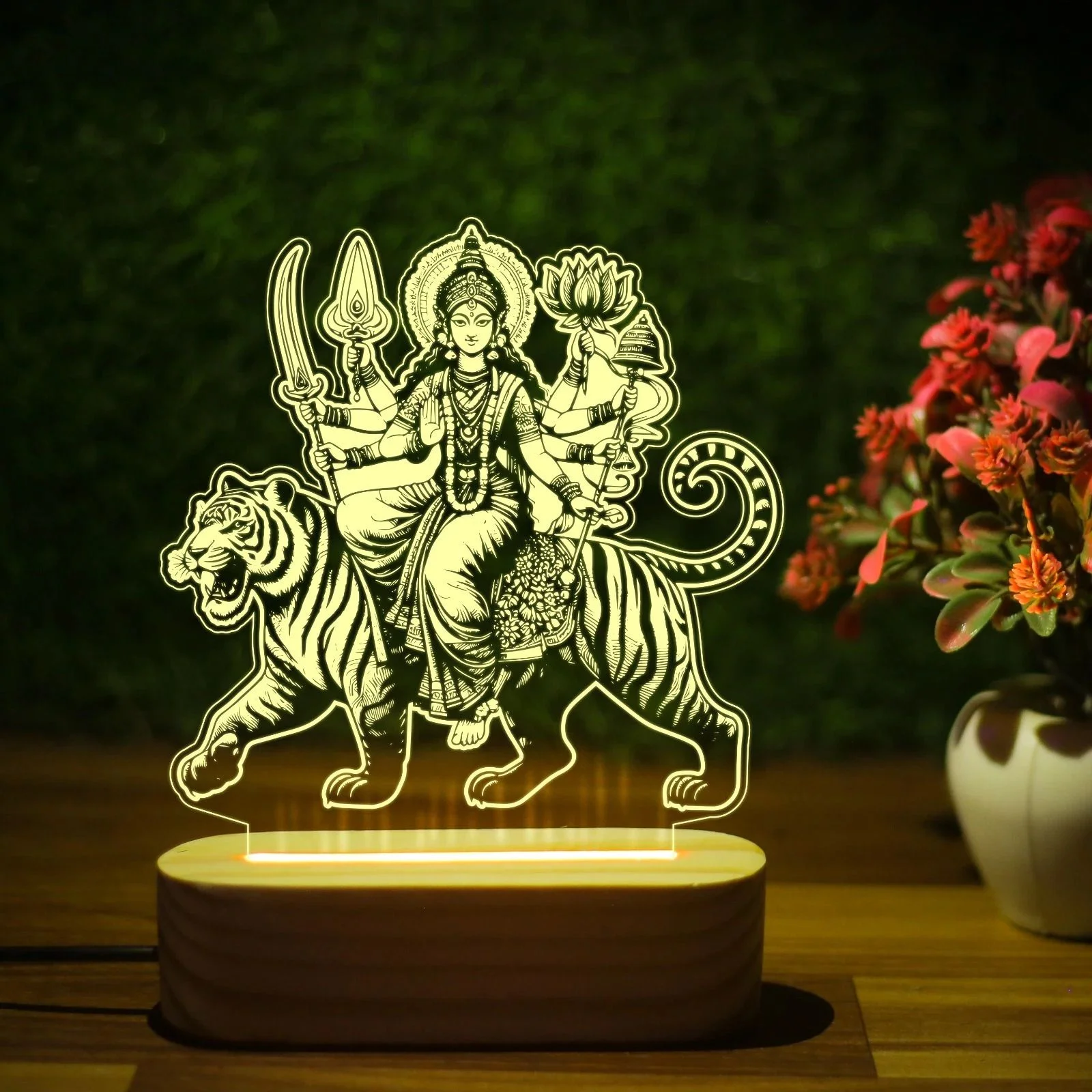 Giftkidukan TABLE LAMP28radhakrishna1 Night Lamp (22 cm, warm white)